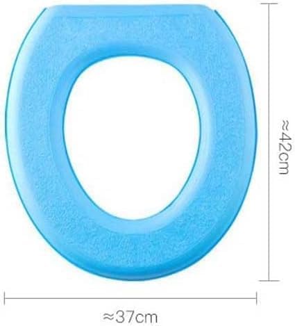 Blue Toilet Seat Cushion, Toilet Seat Cover Waterproof EVA Toilet Seat Cushion O-shape Toilet Lid Seat Cover Bathroom Accessories Easy to Install, Toilet Seats