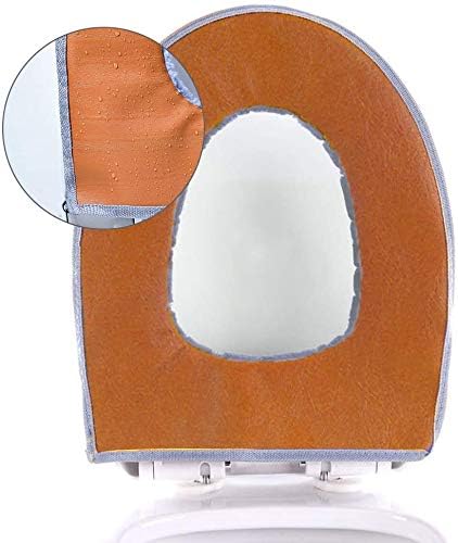 Toilet Seat Cushion - Soft, Thicker, Warmer Washable Covers with Zipper - Home Reusable (Gray)