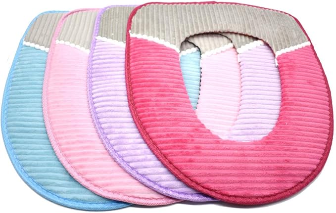 4 Pcs Toilet Seat Cover Pad Thicker Washable Toilet Seat Cushion Mat Winter