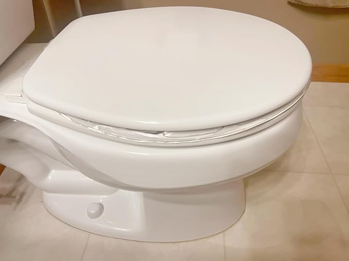 Toilet Seat Cushion - Portable and Washable - Universal padded toilet seat for Standard U Shape Toilet Seats -Adhesive Toilet Seat Cushion for Women Seniors(Clear)