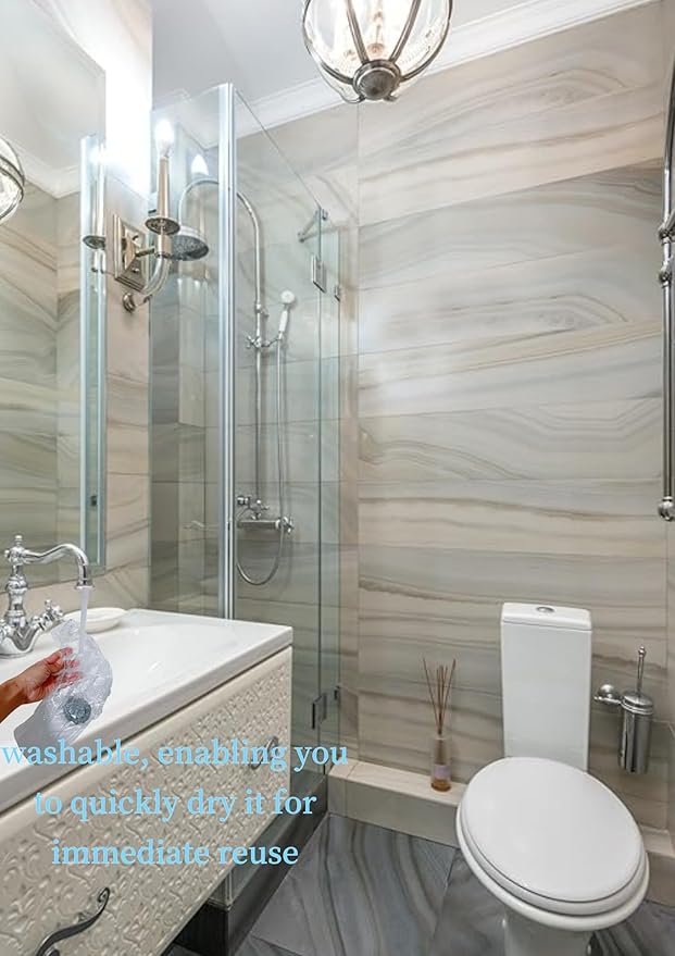 Toilet Seat Cushion - Portable and Washable - Universal padded toilet seat for Standard U Shape Toilet Seats -Adhesive Toilet Seat Cushion for Women Seniors(Clear)