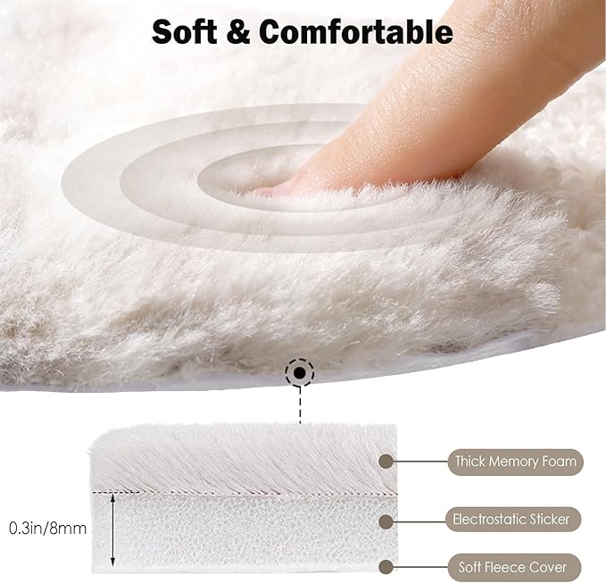 Thick and Warm Plush Toilet Seat Cover – Washable, Reusable Cushion with TPR Adhesive & Parallel Stripe Design for Comfort & Insulation (Pink)