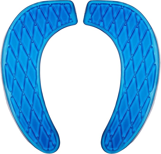 Gel Toilet Seat Cushion Portable and Washable Toilet Seat Cover Universal with Self-Adesive Design(Blue)