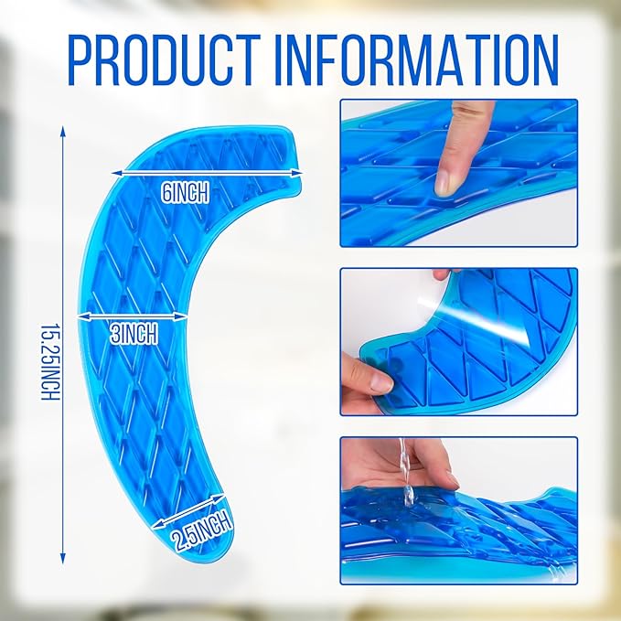 Toilet Seat Cushion Washable Toilet Seat Padded Riser Cushion Portable Adhesive Cover for Pain Relief Comfort for Elderly Handicapped Seniors(Blue)